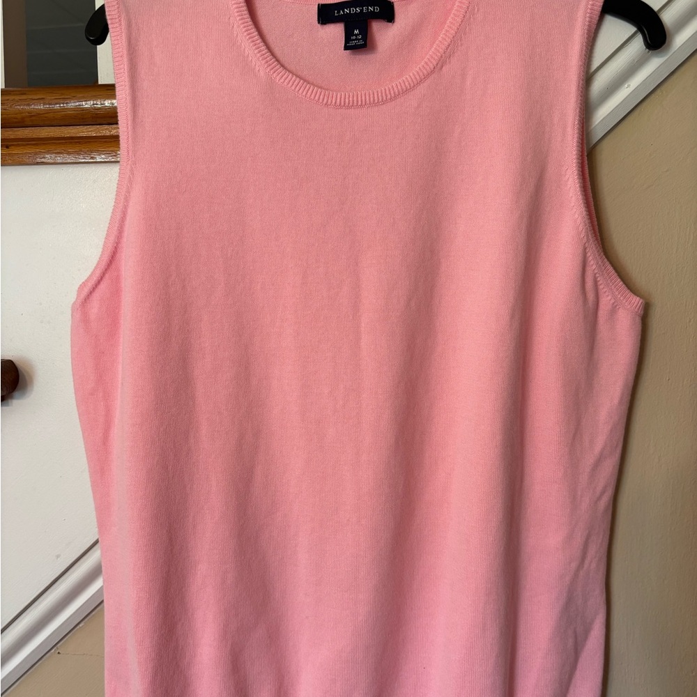 Lands' End Pink Sleeveless Women's Knit Top